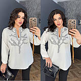 Жіноча стильна блуза великого розміру новинка 2025, фото 2