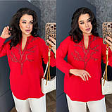 Жіноча стильна блуза великого розміру новинка 2025, фото 4