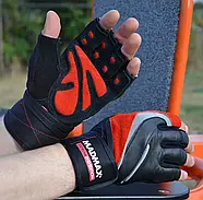 Рукавички для фітнесу MadMax MFG-568 Extreme 2nd edition Black/Red L, фото 5