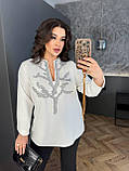 Жіноча стильна блуза великого розміру новинка 2025, фото 5