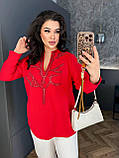 Жіноча стильна блуза великого розміру новинка 2025, фото 7