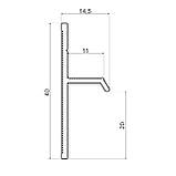 Прихований алюмінієвий накладний плінтус, Анодований, висота 20 мм, фото 3