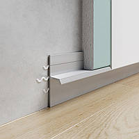 Прихований алюмінієвий накладний плінтус, Анодований, висота 20 мм