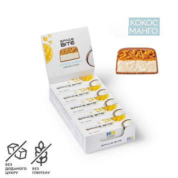 Батончик протеїновий Манго-кокос в молочному шоколаді Spice Bite 45г.