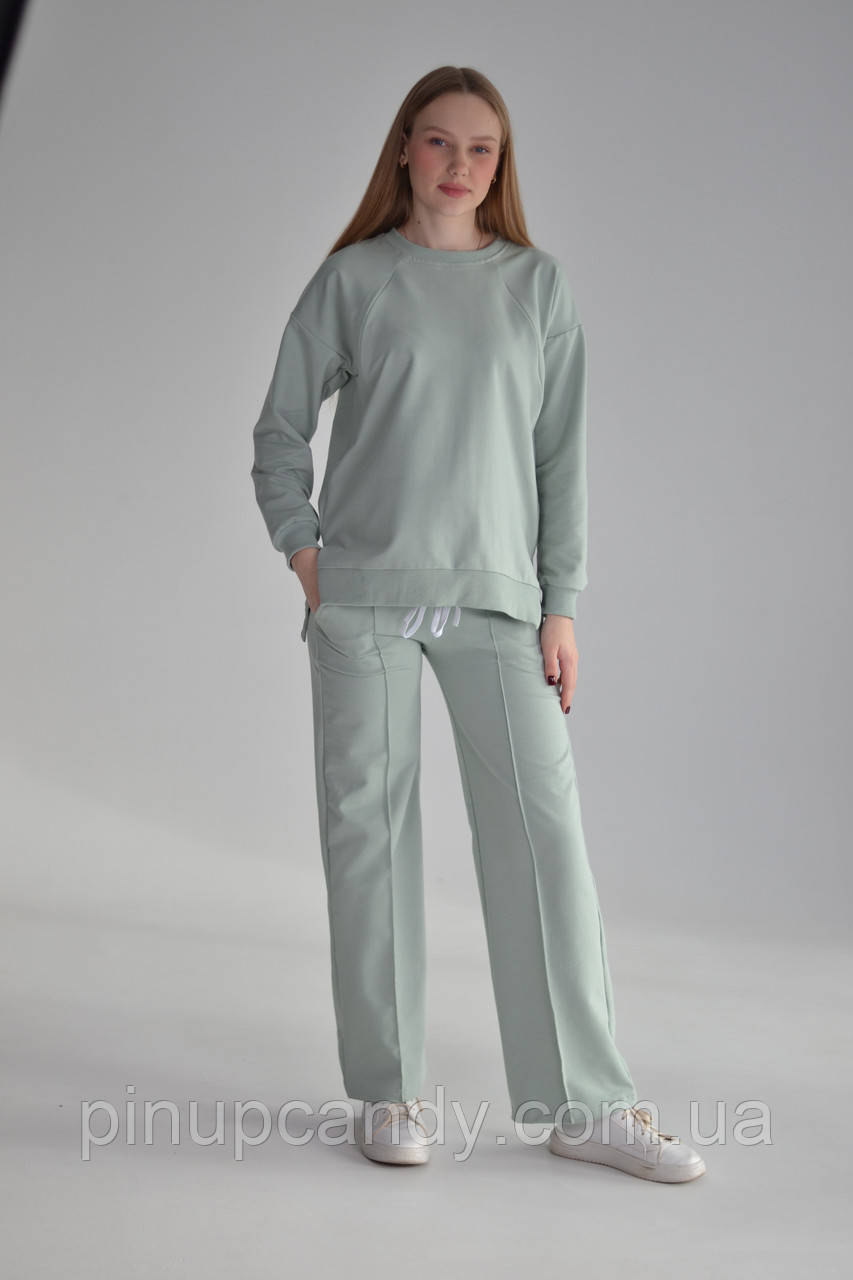 Худі оверсайз Grace для вагітних та годуючих мам фісташковий (розміри: 42-56), фото 1