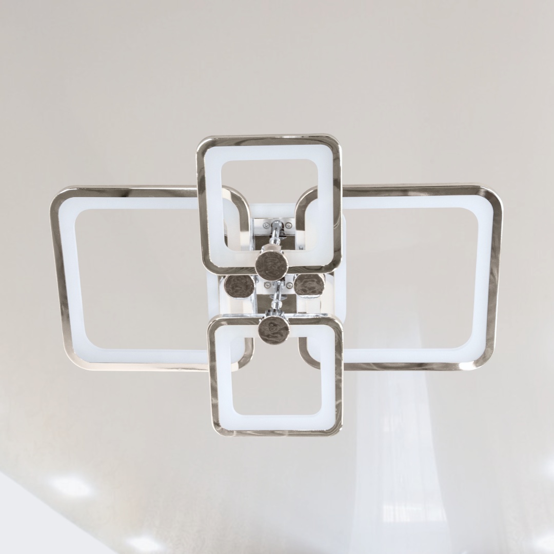 Світлодіодна люстра Diasha 50W до 12 м² колір Хром 8208/4HR 3col dim, фото 1