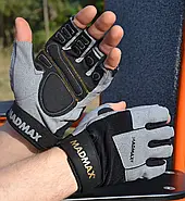 Рукавички для фітнесу MadMax MFG-871 Damasteel Grey/Black M, фото 7