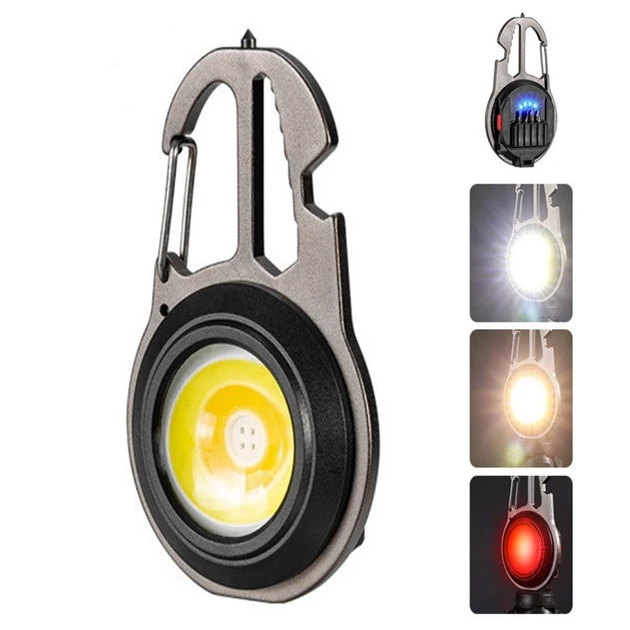 Портативний LED ліхтарик RIAS PL-412 COB акумуляторний мультитул з карабіном Type-C (7_01549), фото 1