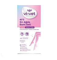 Воскові смужки для депіляції чутливої шкіри з тальком Vi-vet, 41 шт