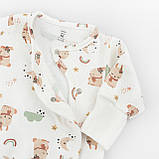 Чоловічок для немовлят з начосом діагональна застібка Bunnies, фото 2