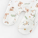 Чоловічок для немовлят з начосом діагональна застібка Bunnies, фото 5