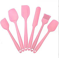 Набір силіконових лопаток РОЗОВИЙ (без коробки)
