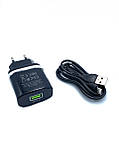 Зарядний пристрій 1 USB Hoco C12Q Black 3A + USB Cable MicroUSB (Microusbc12q) kL., фото 3