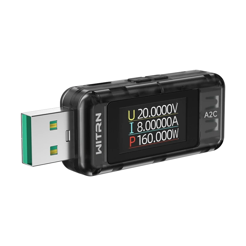 USB тестер напруги та струму WITRN A2C (з визначенням протоколів заряджання)