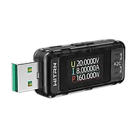 USB тестер напруги та струму WITRN A2C  (з визначенням протоколів заряджання)