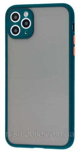 Чохол для iPhone 11 Pro Max - Goospery Matte Case, Dark Green (Камера закрита)