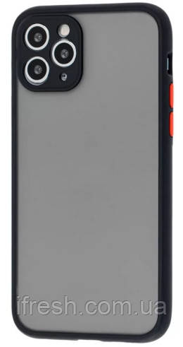 Чохол для iPhone 11 Pro Max - Goospery Matte Case, Black (Камера закрита), фото 1