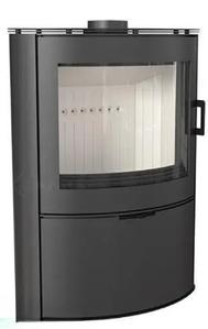 Опалювальна піч-камін з подвійним допалом Kratki Koza AB S 2 сталь