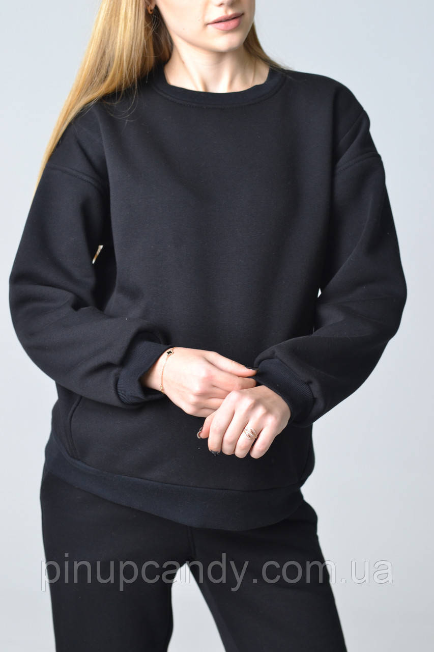 Джемпер утеплений для вагітних та годуючих мам Betty чорний (розміри: 42-56), фото 1