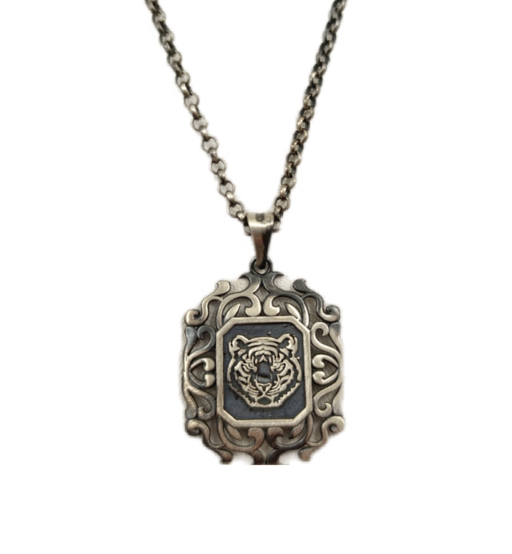 Срібне кольє "Тигр" з чорнінням (Арт.TIGER), фото 1