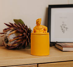 Аромасвічка APOLLO BURLEY VANILLA YELLOW 100% WOOD WAX 165g 35h Гранд Презент NAC 1022Y