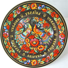 Керамічна тарілка Петриківський розпис (жар-птиці червоні) 21 см Гранд Презент GP-UK-MT-078