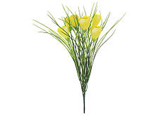 Штучний букетик Крокуси жовті (7шт) 40см Гранд Презент 714-123