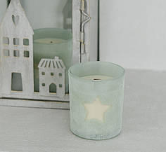 Аромасвічка з соєвого воску м'ята ЛЕЙЛА - ТЮТЮН БЕРЛІ та ВАНІЛЬ з дерев'яним гнотом 170g 35h Гранд Презент NAC 1116