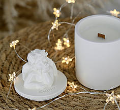 Аромасвічка CUPID SANTAL BEIGE 100% WOOD WAX 165g 35h Гранд Презент NAC 1102