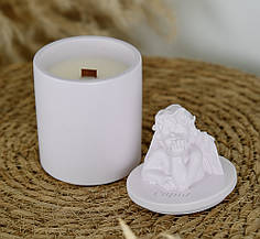 Аромасвічка CUPID SANTAL LAVENDER 100% WOOD WAX 165g 35h Гранд Презент NAC 1103