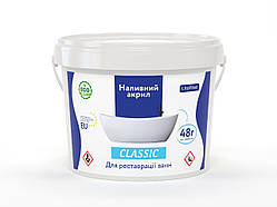 Акрил для відновлення ванн та джакузі LitopLast (Літопласт) Classic наливний рідкий на ванну 1,5 метра 3 кг