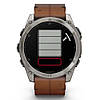 Garmin Fenix 8 смарт-годинник Amoled 51 мм Sapphire Titanium with Chestnut Leather Band 010-02905-40, фото 9