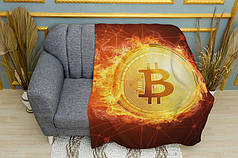 Плед «Популярний біткоїн. Popular Bitcoin»