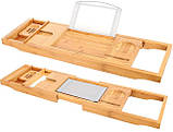 Розсувний бамбуковий піднос полиця на ванну Ruhhy 9710, фото 6