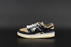 Чоловічі кросівки Dunk Low Travis Scott Коричневі Шкіряні