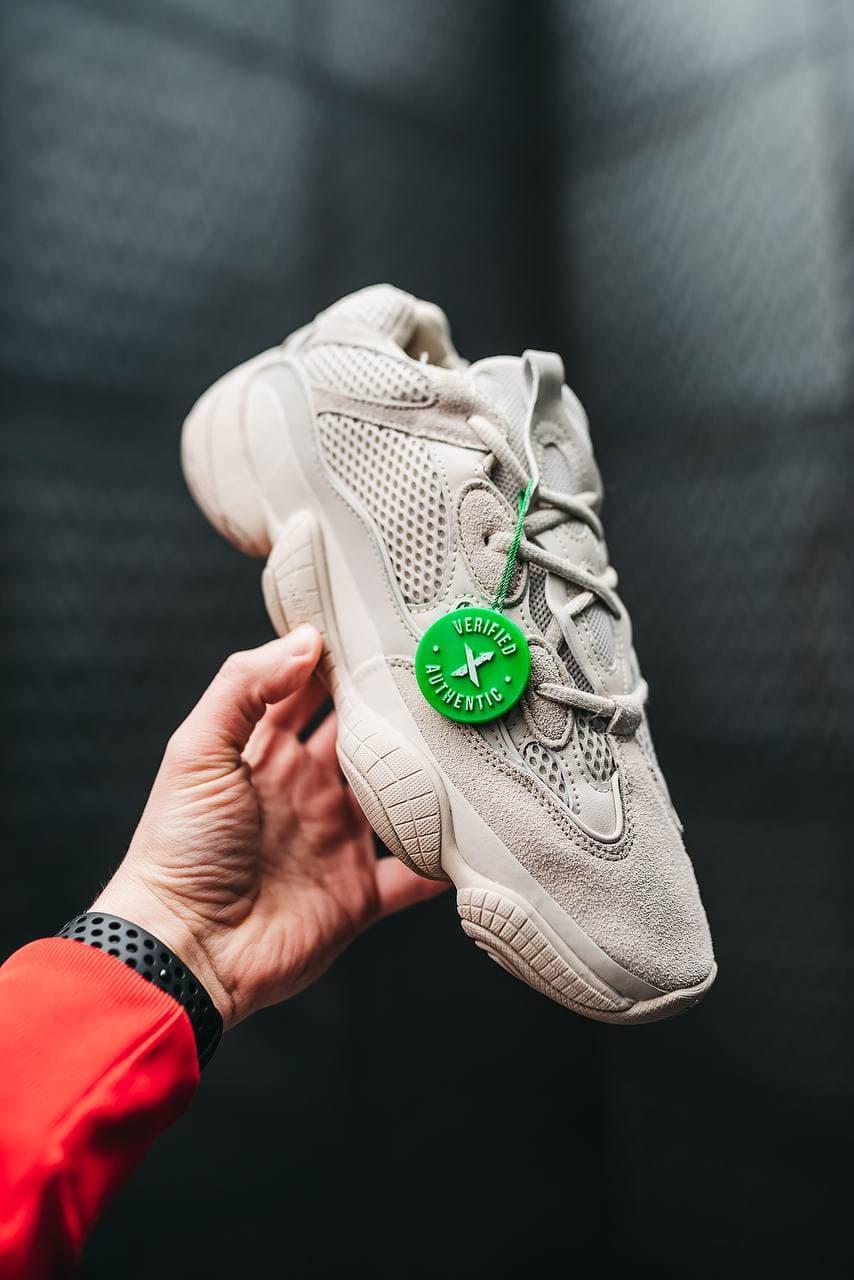 Чоловічі кросівки Adidas Yeezy 500 «Blush» замшеві Бежеві Люкс, фото 1