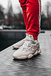 Чоловічі кросівки Adidas Yeezy 500 «Blush» замшеві Бежеві Люкс, фото 4