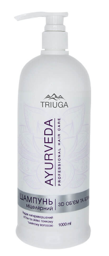 Шампунь Triuga Ayurveda Міцелярний 3D об'єм та блиск 1000 мл