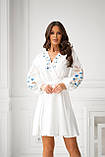 Жіноча сукня на запах з вишивкою на рукавах, фото 10