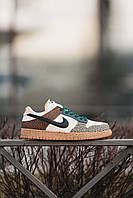 Біло-коричневі кросівки чоловічі Nike SB Dunk Low Safari