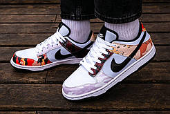 Сірі кросівки чоловічі Nike SB Dunk Sail Multi Camo