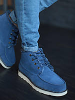 Замшеві чоловічі сині Уггі на шнурках UGG