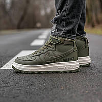 Шкіряні чоловічі кросівки Nike Air Force 1 High Gore-Tex Хакі Люкс
