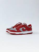 Червоно-сірі кросівки чоловічі Nike SB Dunk Low Classic Red Grey