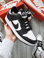 Чорно-білі кросівки чоловічі Nike SB Dunk Low White Black
