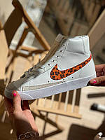 Шкіряні Білі жіночі кросівки Nike Blazer Mid