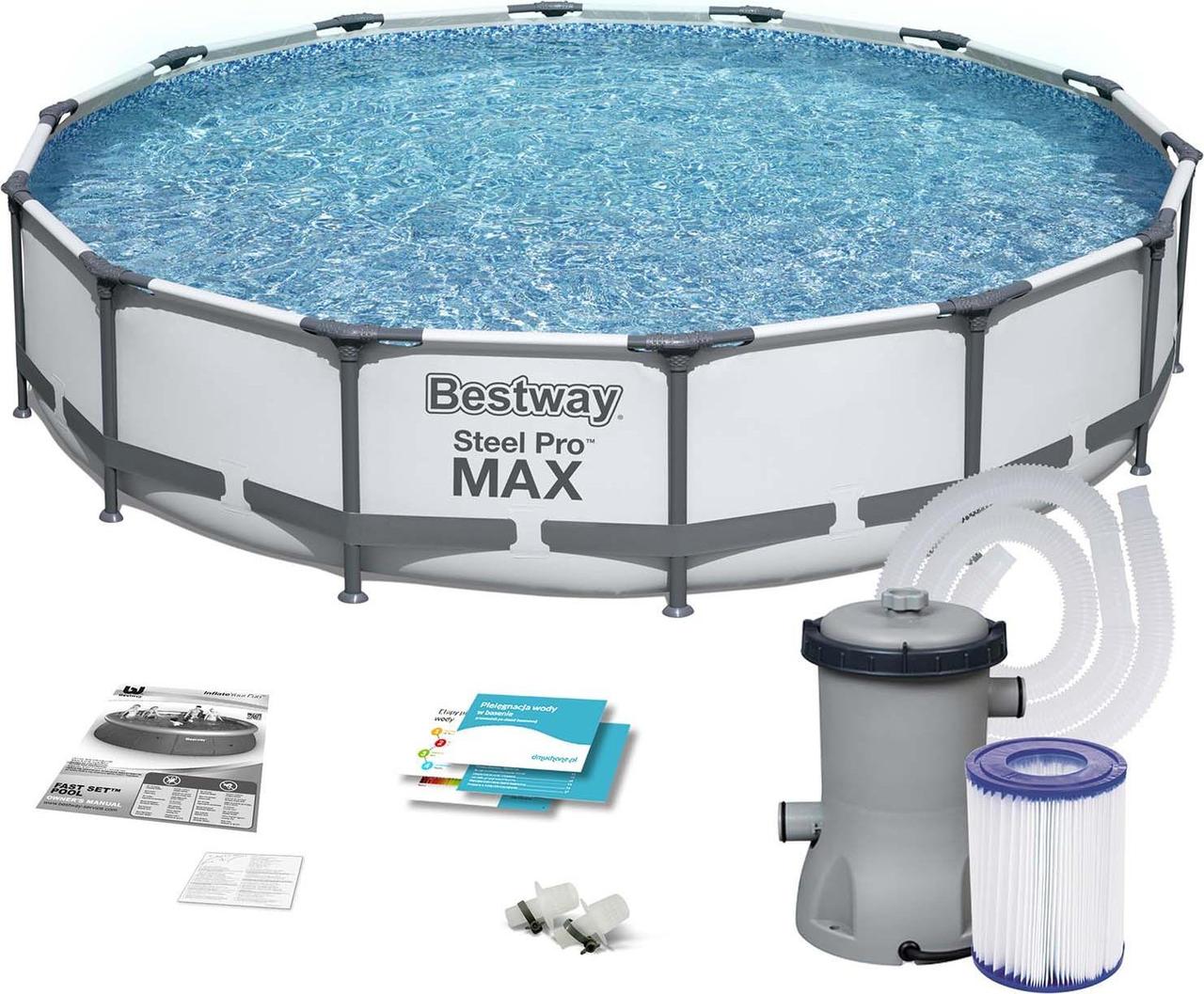 Басейн каркасний 10в1 Bestway 56595 Steel Pro 427 см, фото 1