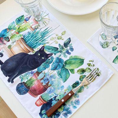 Серветки на стіл, 2шт «Коти та вазони»