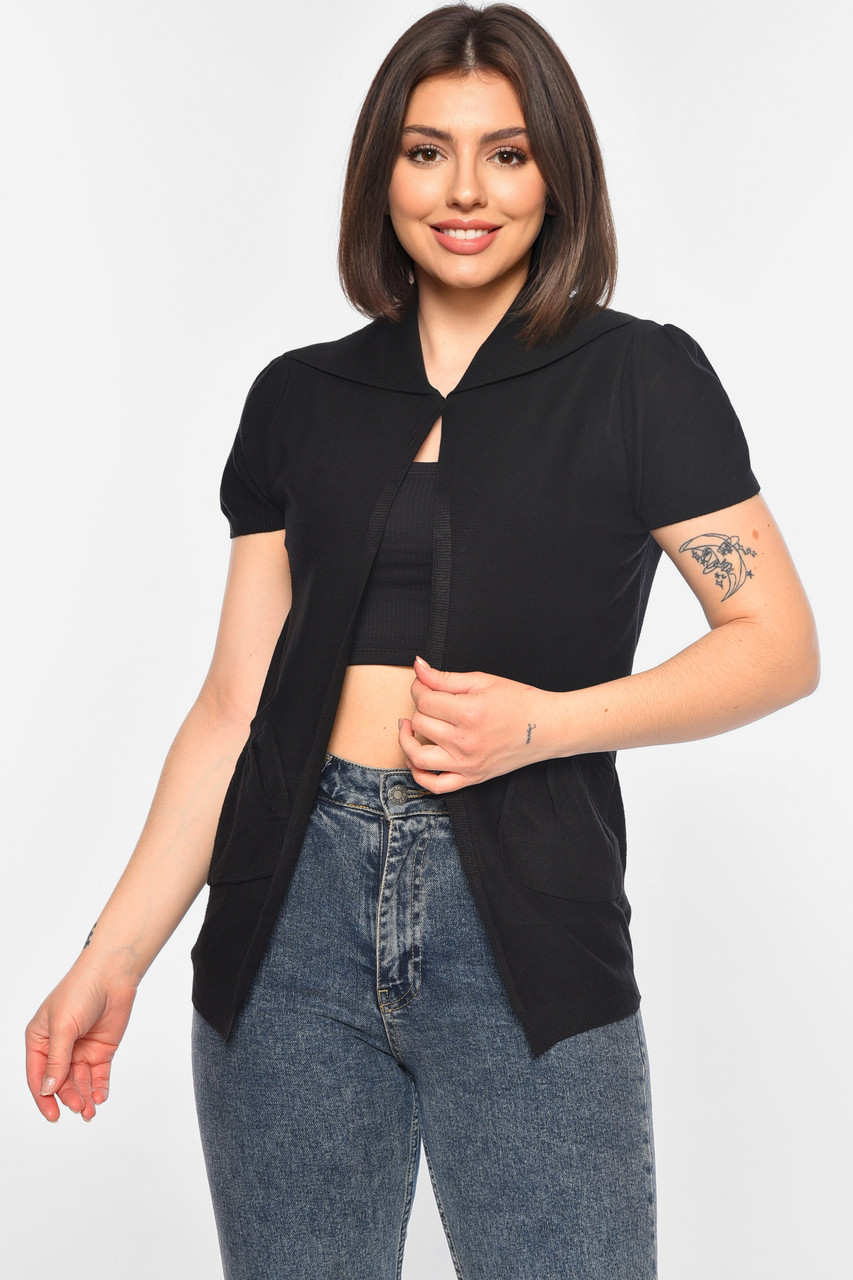 Кофта жіноча чорного кольору розмір 44 164541S, фото 1