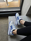 Білі з синім шкіряні чоловічі кросівки Adidas Forum 84 Low, фото 5